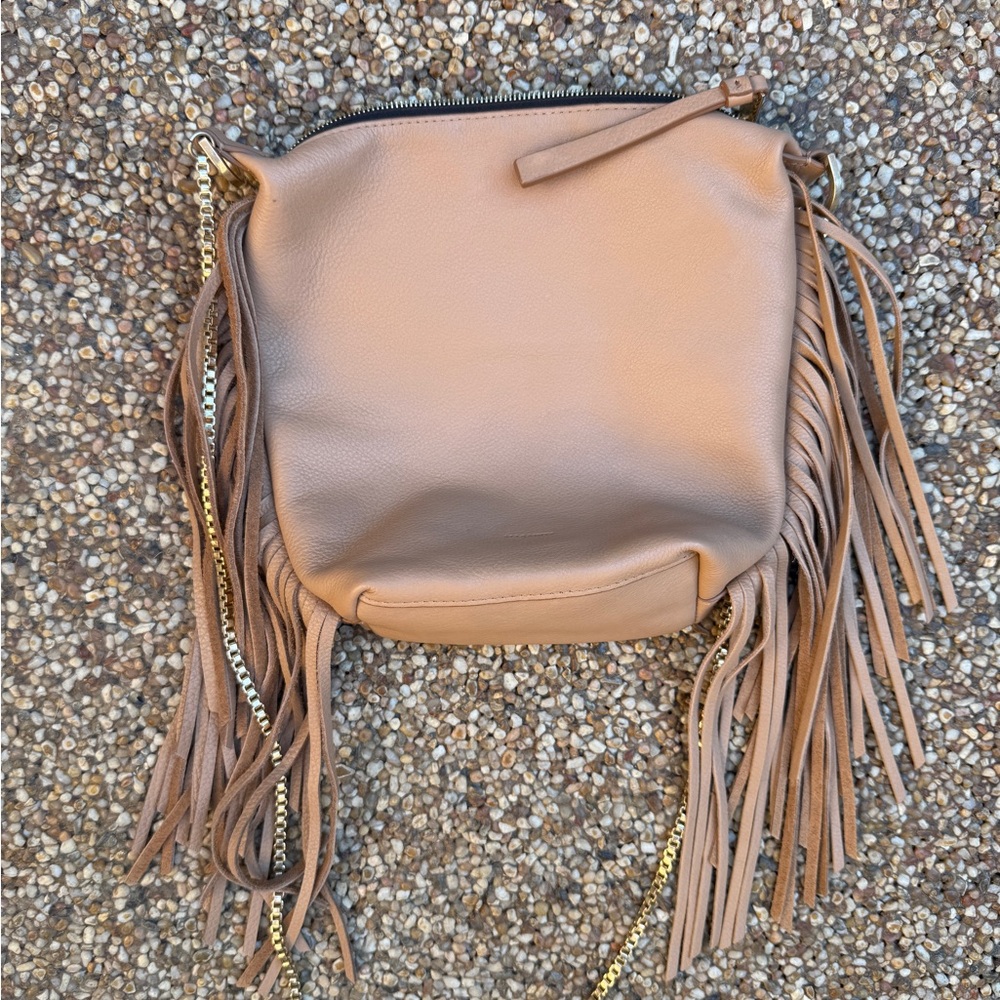 All Saints Evaline fringe Crossbody leather Bag